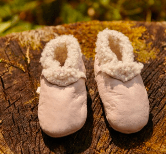 Nature Baby 000 to 2 Lambskin Booties - Rosebud