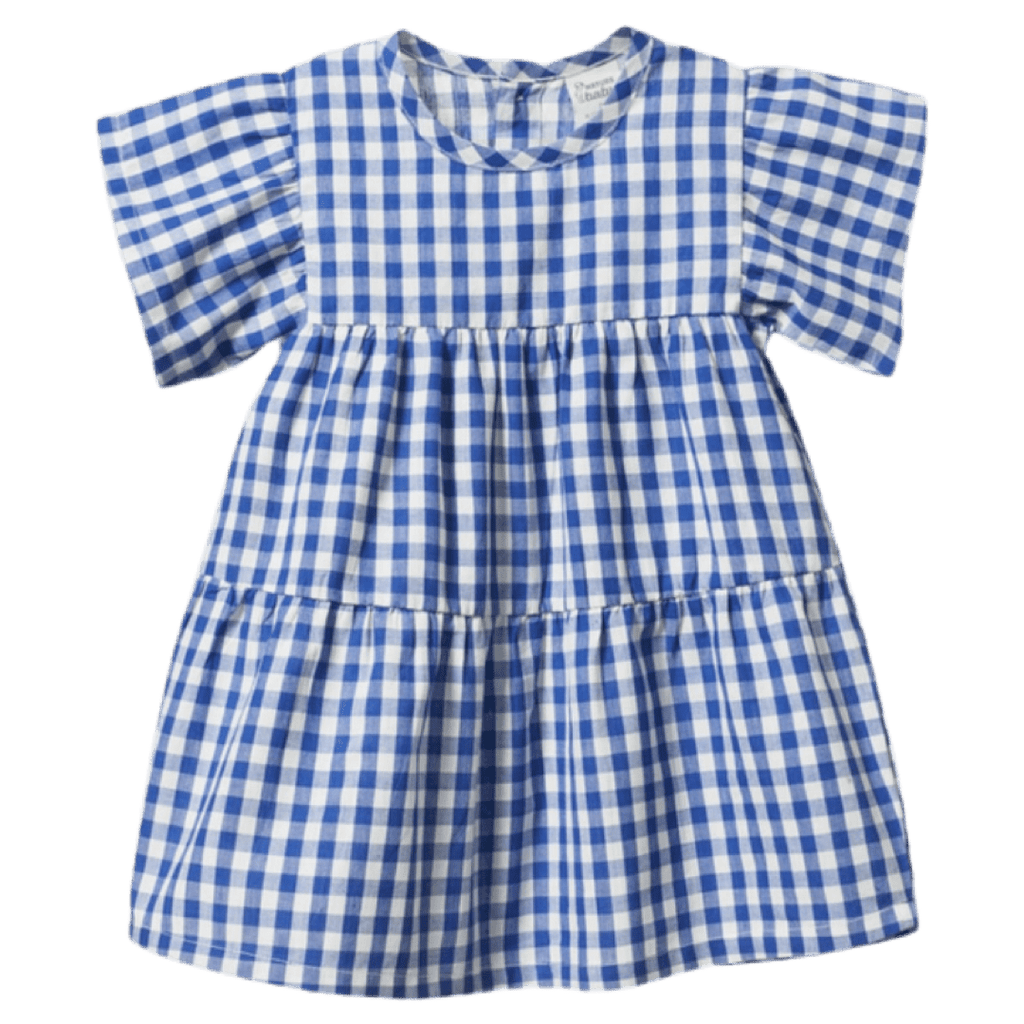 Nature Baby 6-12 Months to 4 Esther Dress - Isle Blue Check
