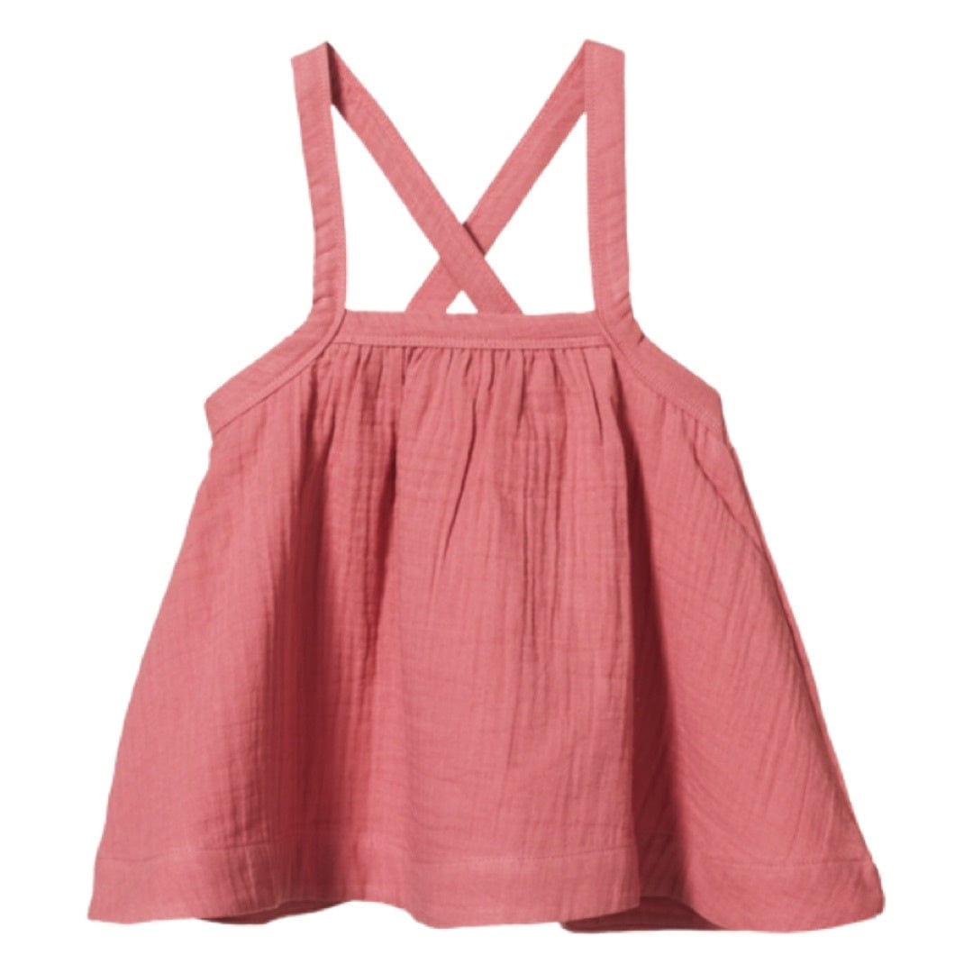 Nature Baby 6-12 Months to 4 May Pinafore - Raspberry Crinkle