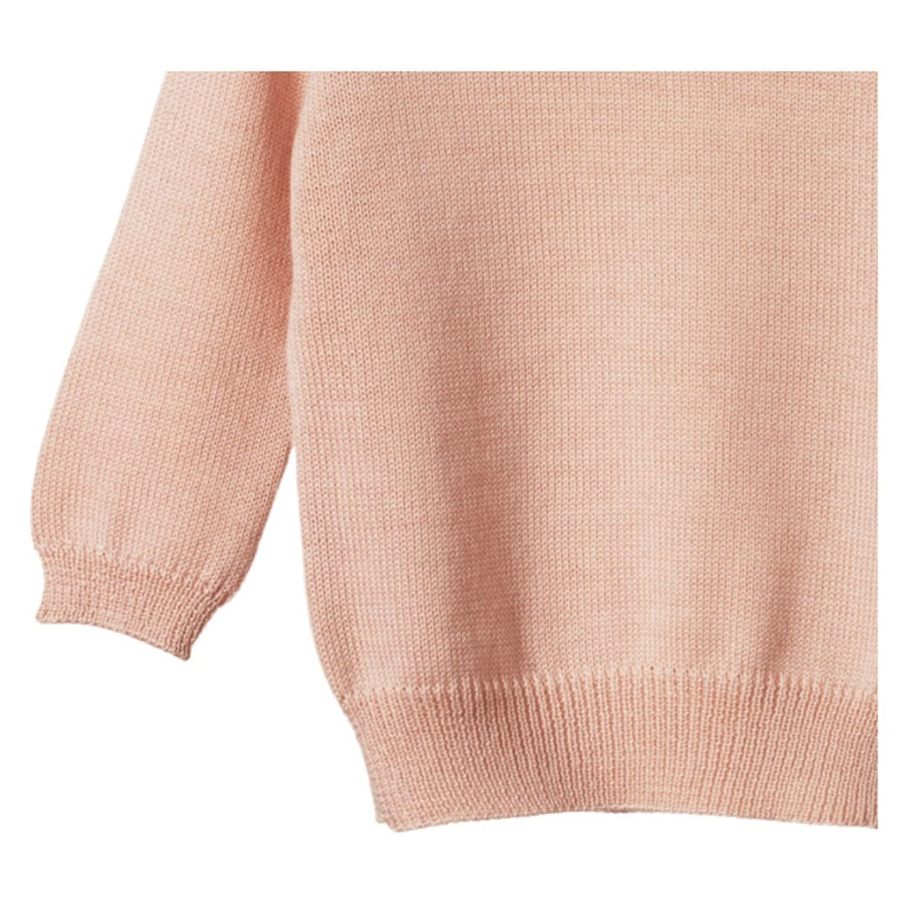 Nature Baby 6-12 Months to 4 Merino Knit Pullover - Rose Dust