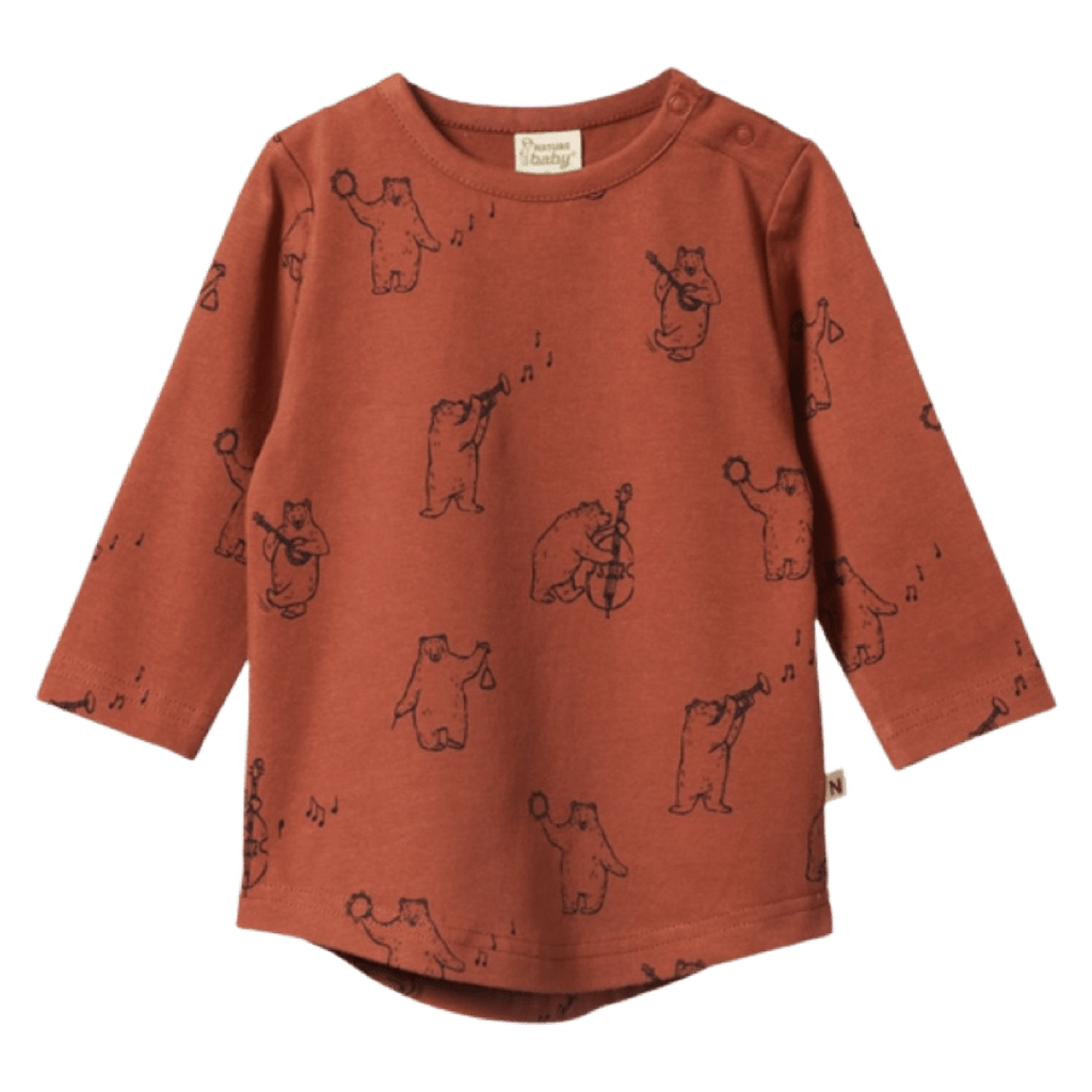 Nature Baby 6-12 Months to 5 Everyday Tee - Bluegrass Bears Coco