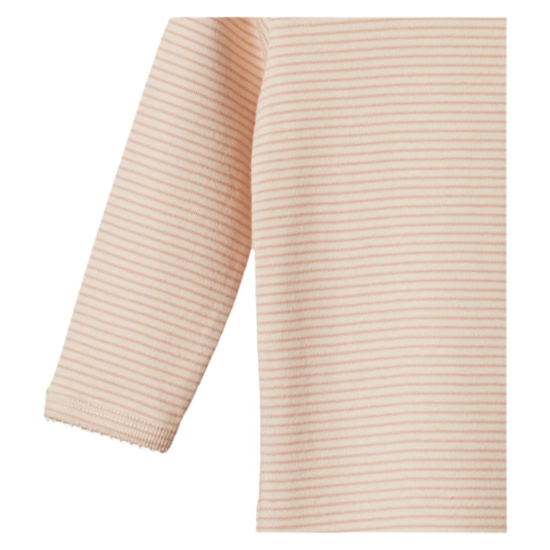 Nature Baby 6-12 Months to 5 Years Long Sleeve Cloud Tee - Rose Dust Pinstripe