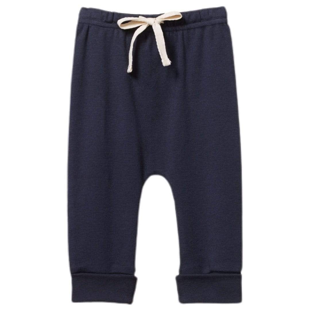 Nature Baby Newborn to 2Yr 0000 Drawstring Pants, Cotton - Navy