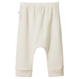 Nature Baby Newborn to 3-6M Merino Pointelle Drawstring Pants  - Natural