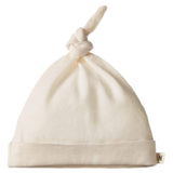 Nature Baby Newborn to 6 -12M Newborn Cotton Knotted Beanie - Natural
