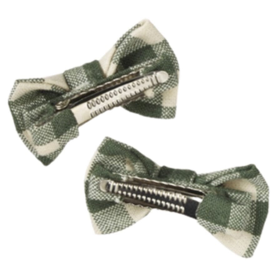 Nature Baby One Size Small Bow Hair Clips - Thyme Check