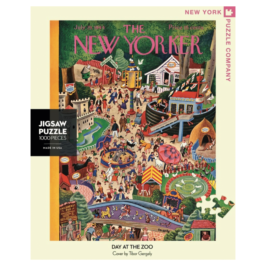 New York Puzzle Company 12 Plus 1000 Pc Puzzle - Day at the Zoo