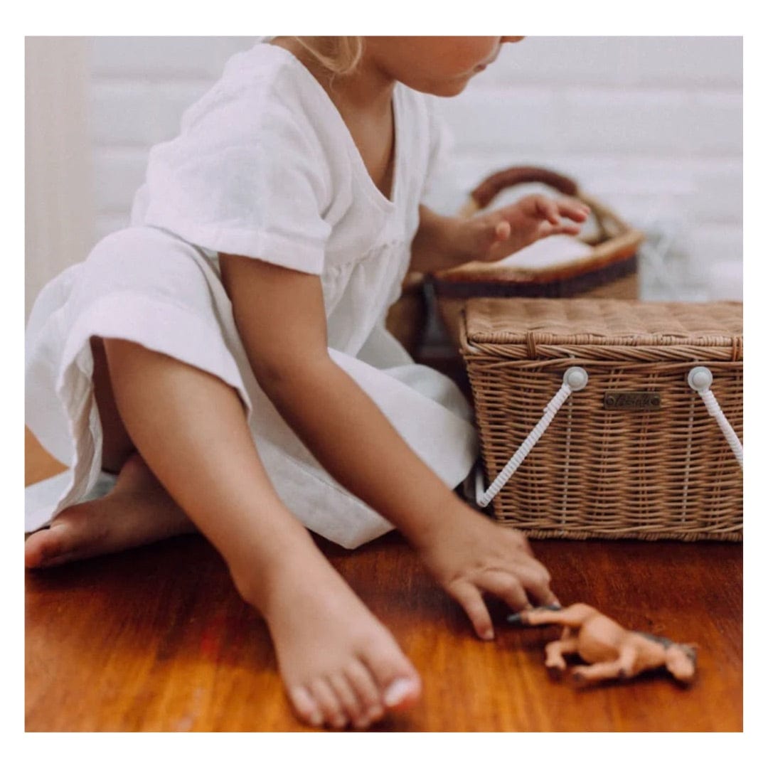 Olli Ella 18 Mths Plus Piki Rattan Basket - Natural