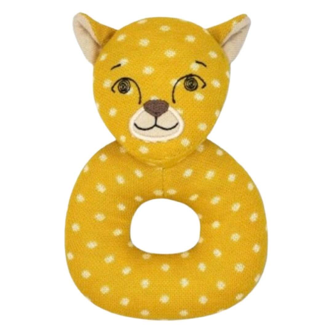 Organic Farm Buddies Birth Plus Rattle - Charlie Cheetah