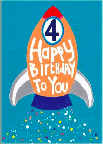 Paper Salad 4 Plus 4 Happy Birthday to You Rocket