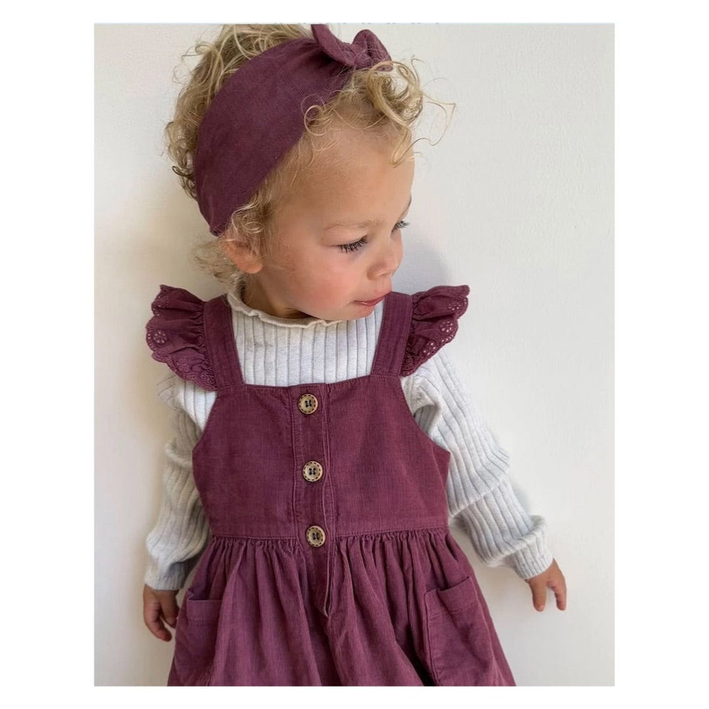 Pure Baby 0-3 Months to 5 Years Forest Corduroy Pinnie - Raisin
