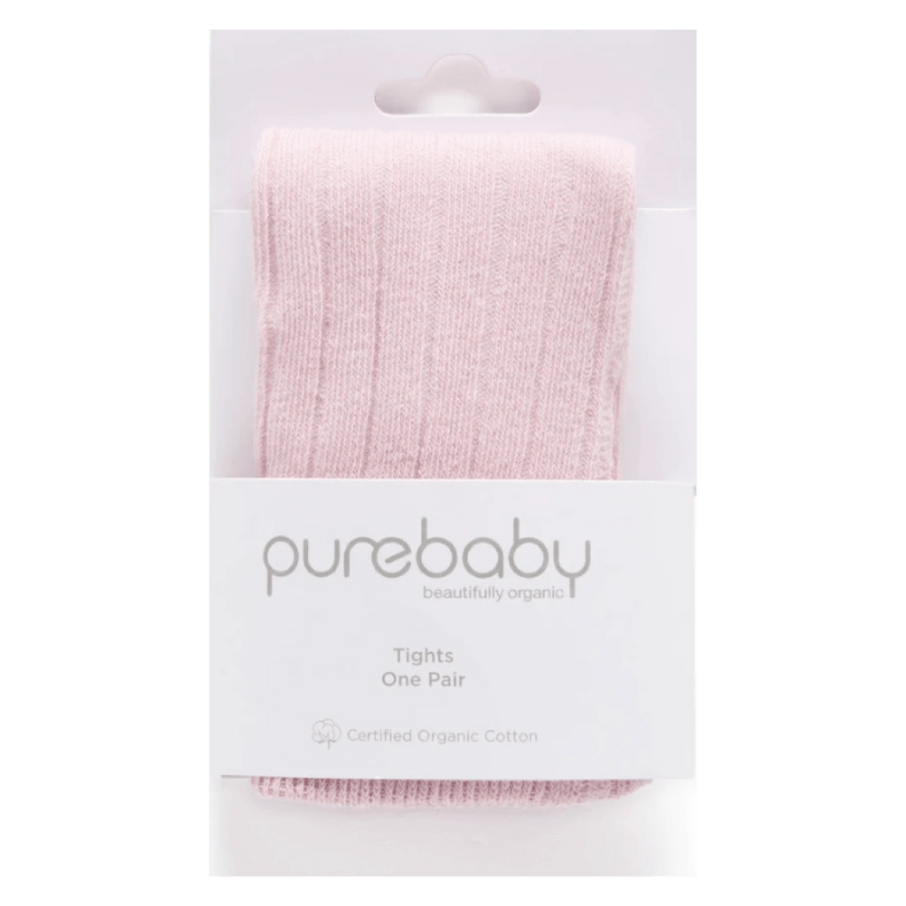Pure Baby 0-6 Months to 3-5 Years Rib Tights - Dusk