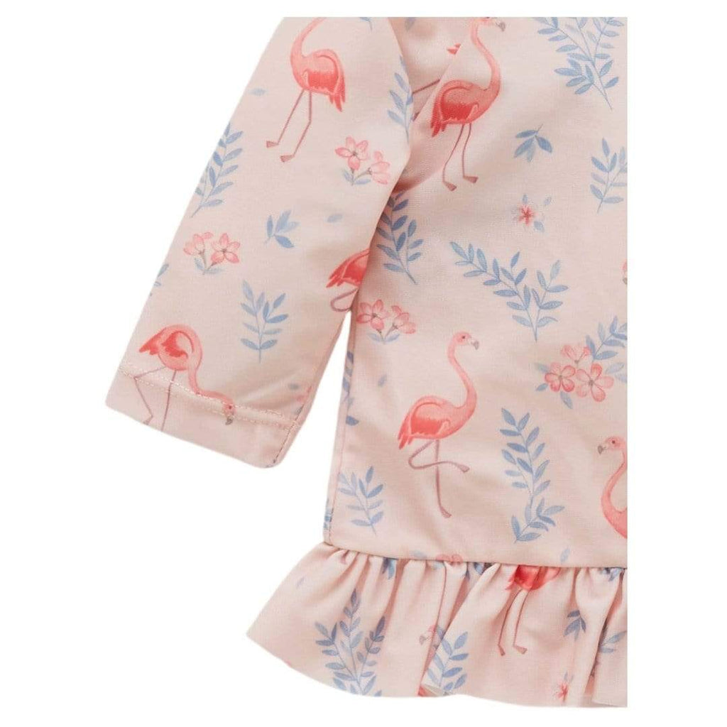 Pure Baby 00 to 5 Long Sleeve Rashie Set - Flamingo