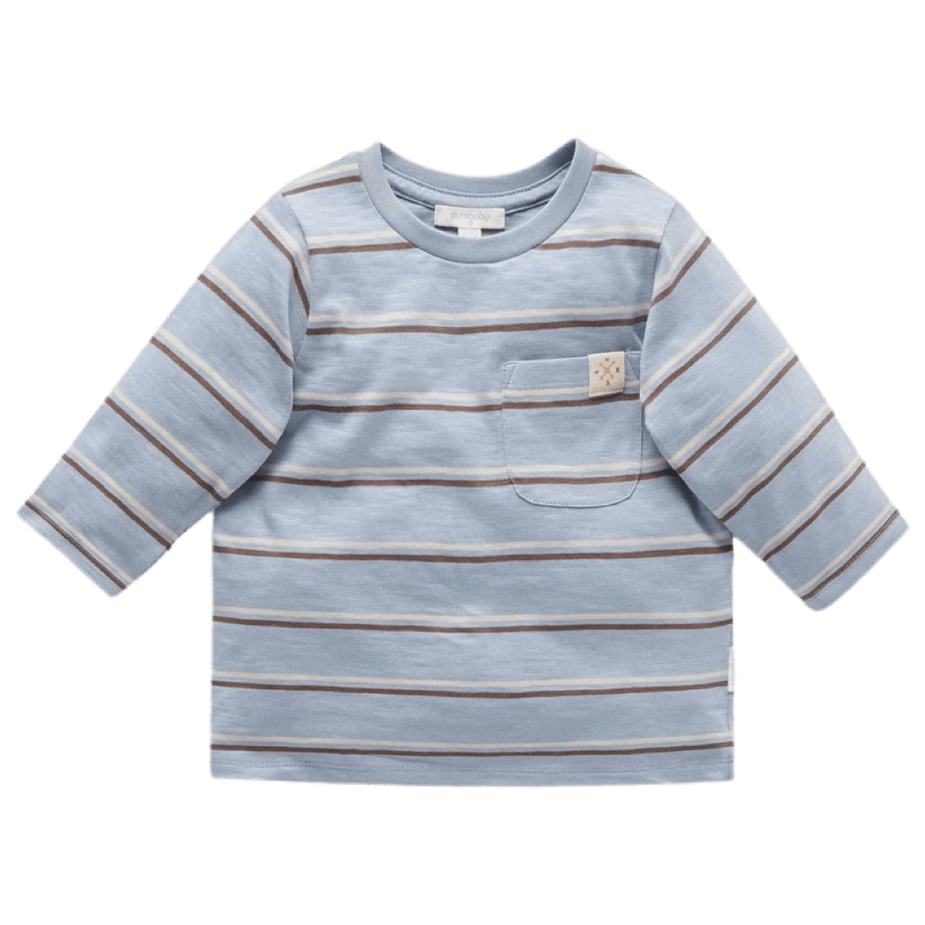Pure Baby 6-12 Months to 5 Hiking Tee - Hiking Stripe