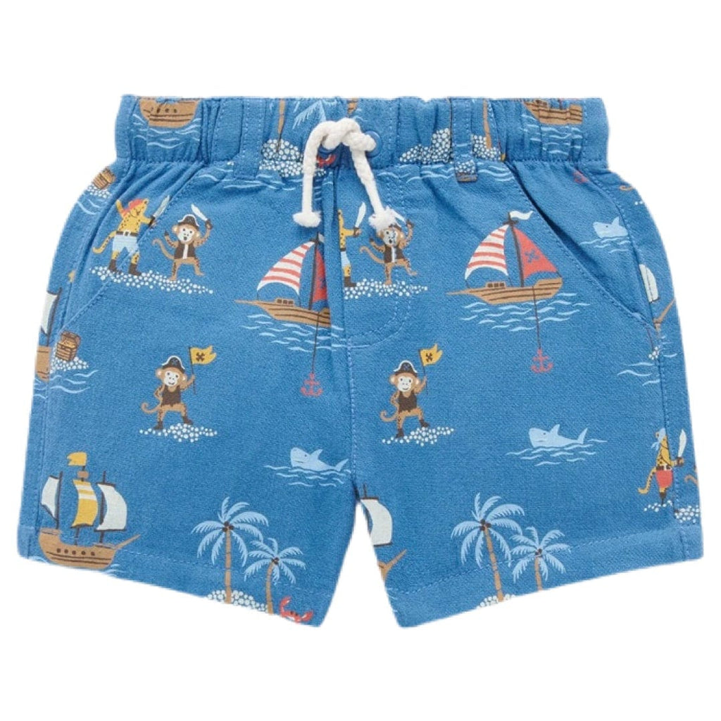 Pure Baby 6-12 Months to 5 Pull On Shorts - Pirate Print