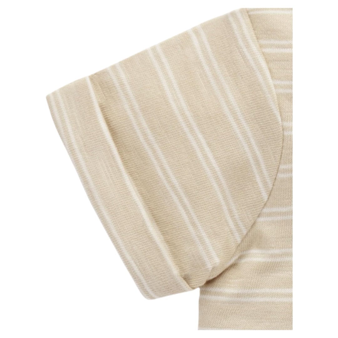 Pure Baby Newborn to 2Yr Peekaboo Bodysuit Tee - Sand Stripe