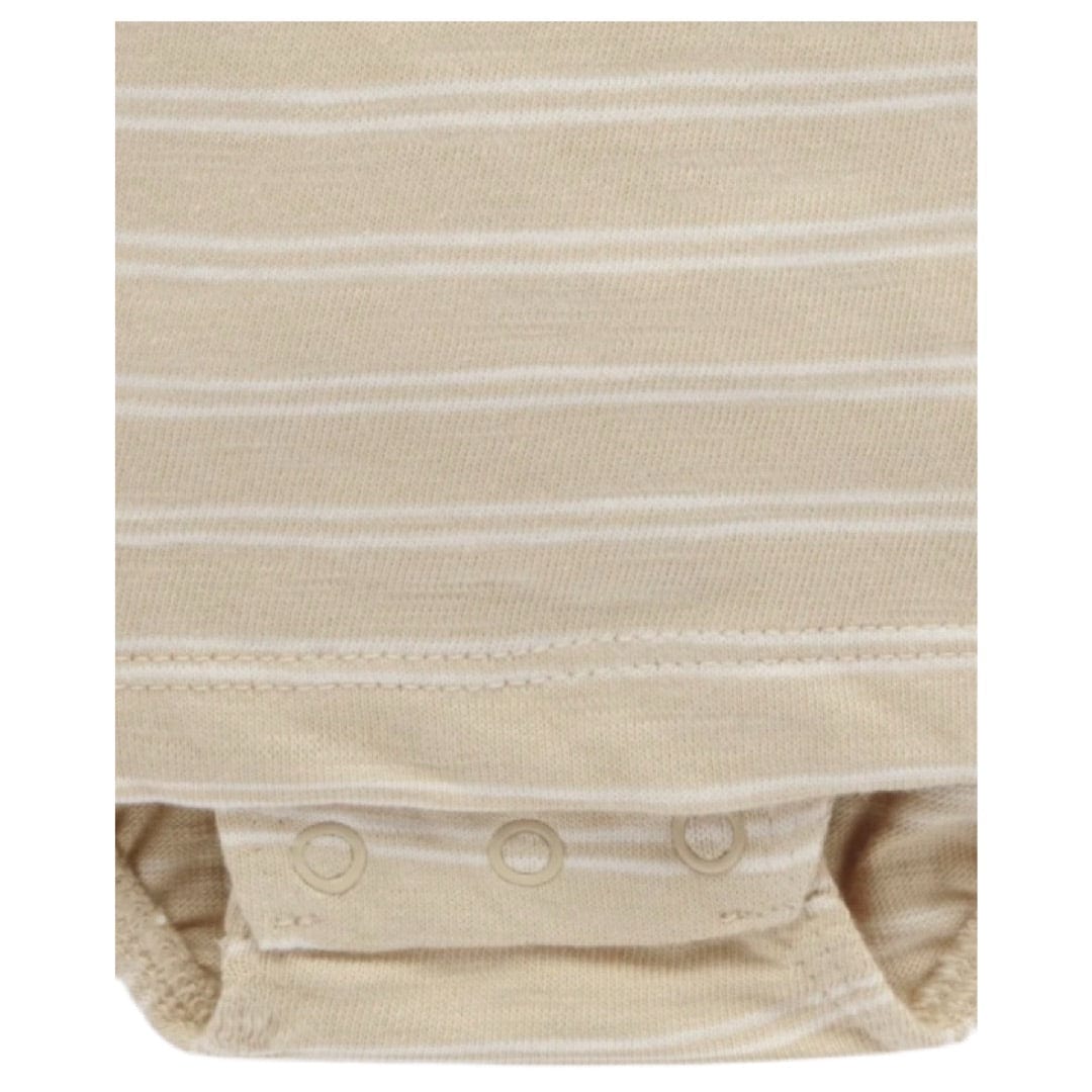 Pure Baby Newborn to 2Yr Peekaboo Bodysuit Tee - Sand Stripe