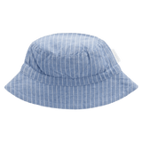 Pure Baby XS to Medium Linen Blend Sunhat - Waves Stripe