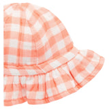 Pure Baby XSmall to Large Gingham Sunhat - Papaya Gingham
