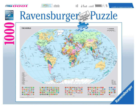 Ravensburger 12 Plus 1000 Pc Puzzle - Political World Map 2