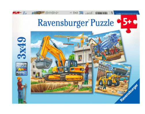 Ravensburger 5 Plus 3 x 49 Pc Puzzle - Large Construction Vehicles