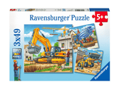 Ravensburger 5 Plus 3 x 49 Pc Puzzle - Large Construction Vehicles