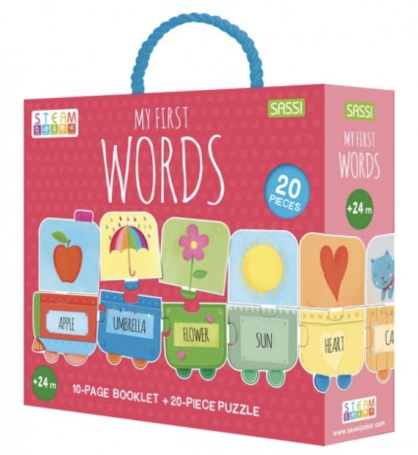 Sassi 2 Plus 20 Pc Puzzle - My First Words Puzzle & Book