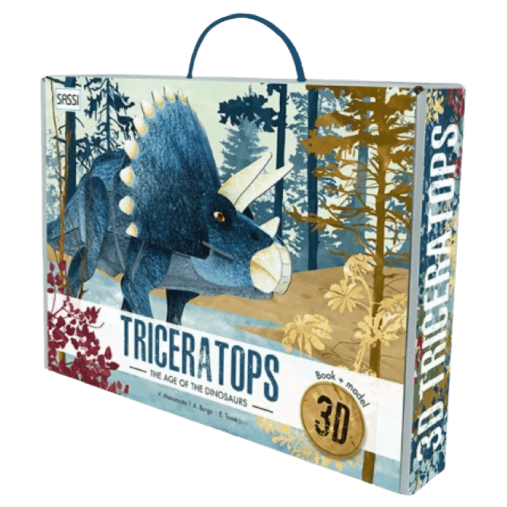 Sassi 6 Mths Plus 3D Book & Model - The Age of Dinosaurs, Triceratops