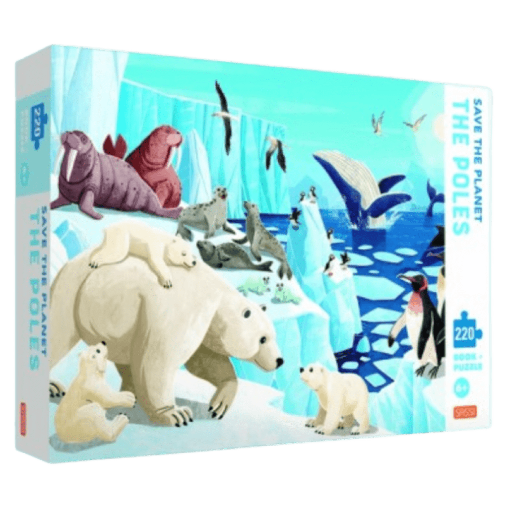 Sassi 6 Plus 220 Pc Puzzle & Book - Save the Planet The Poles