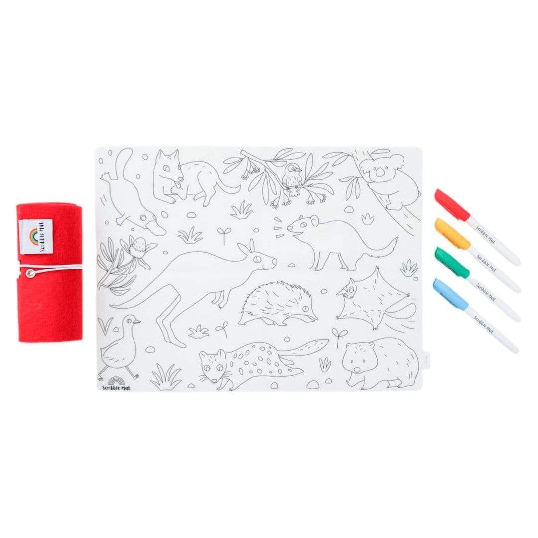 Scribble Mat 3 Plus Baby Australian Animals