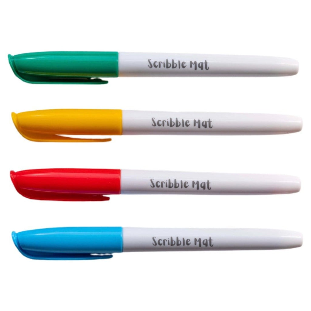 Scribble Mat 3 Plus Pens - 4 Pack
