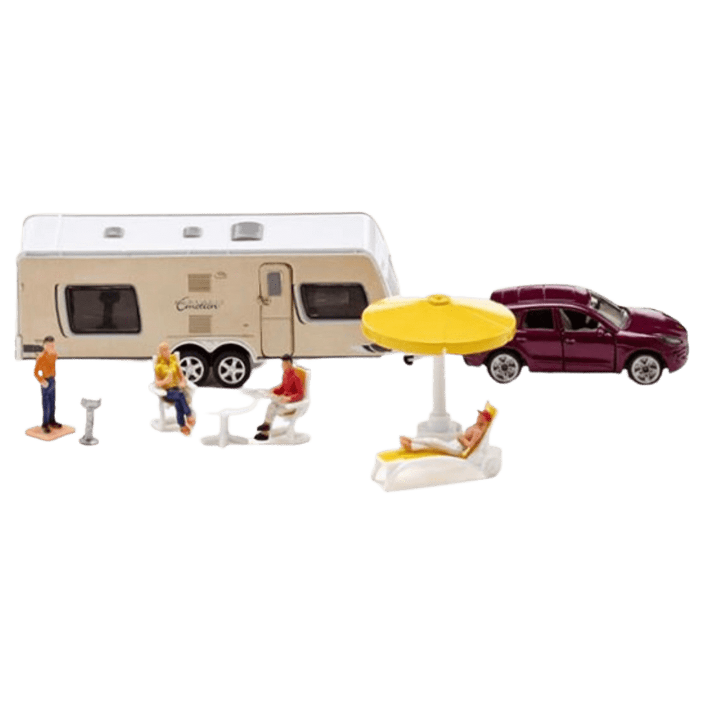 Siku 3 Plus Car with Caravan Play Set