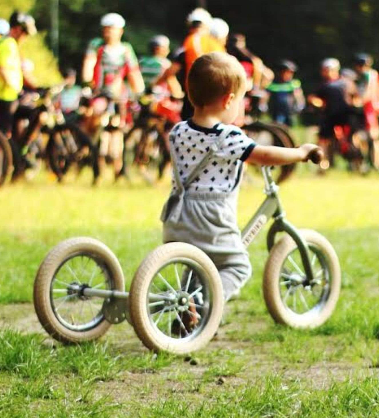 Matte Green Vintage Trybike, Cream Tyres & Chrome