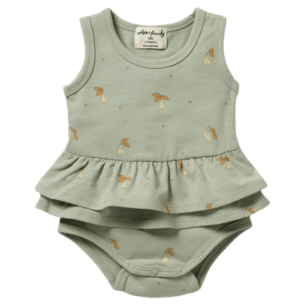 Wilson & Frenchy 0-3 Months to 12-18 Months Ruffle Bodysuit - Perfect Pears