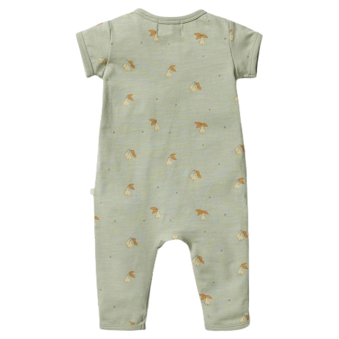Wilson & Frenchy 0-3 Months to 12-18 Months Zipsuit Short Sleeve - Perfect Pears