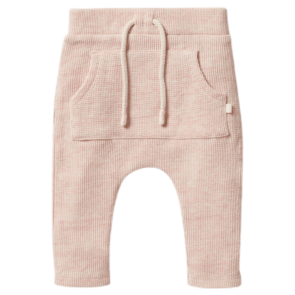 Wilson & Frenchy 0-3 Months to 18-24 Months Waffle Slouch Pant - Peony Fleck