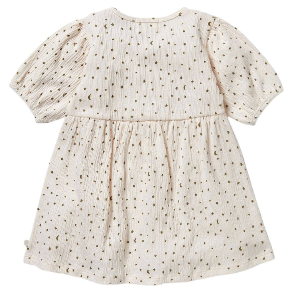 Wilson & Frenchy 6-12 Months to 18-24 Months Crinkle Button Dress - Chasing the Moon