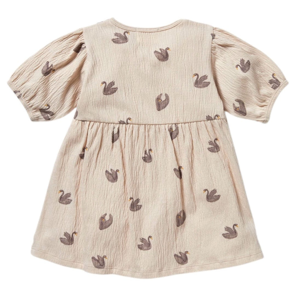 Wilson & Frenchy 6-12 Months to 18-24 Months Crinkle Button Dress - Little Swan