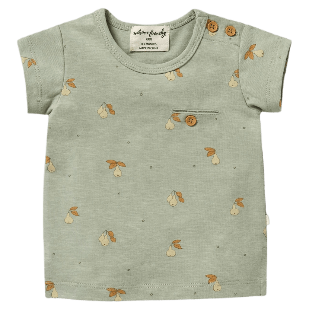 Wilson & Frenchy 6-12 Months to 18-24 Months Short Sleeve Pocket Tee - Perfect Pears
