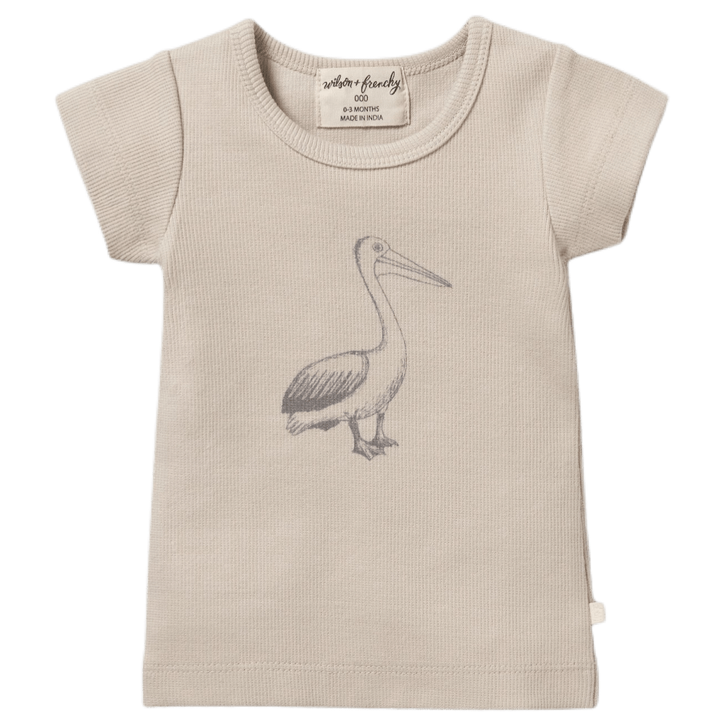 Wilson & Frenchy 6-12 Months to 18-24 Months Short Sleeve Rib Tee - Little Pelican