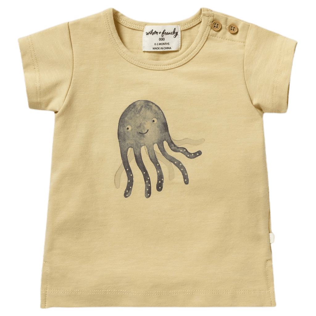 Wilson & Frenchy 6-12 Months to 18-24 Months Short Sleeve Tee - Ollie Octopus