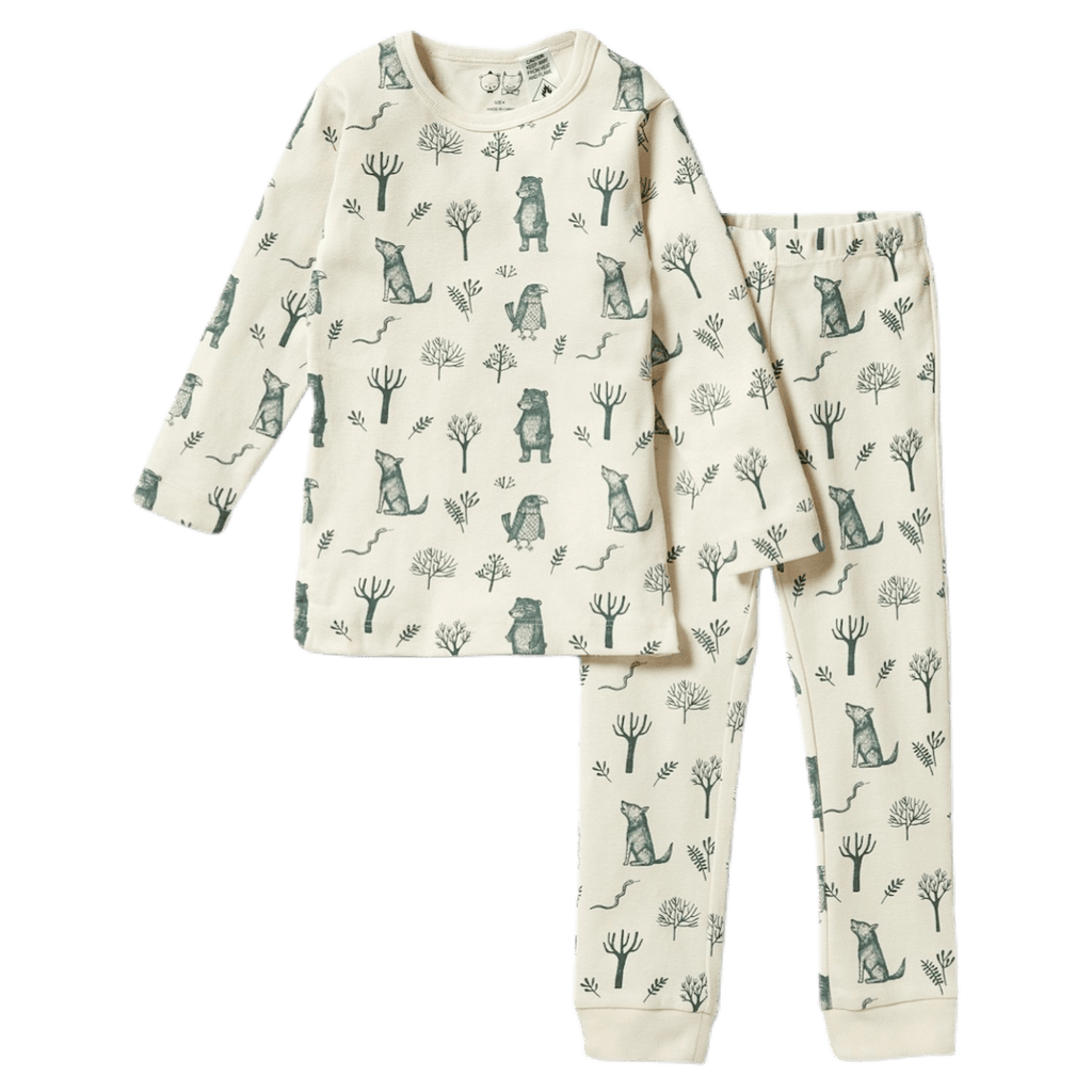 Wilson & Frenchy Size 1 to 5 Long Sleeve Pyjamas - The Woods