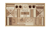 Wooden Story 12 Mths Plus Peace & Love XL Blocks in Tray 72 Pieces