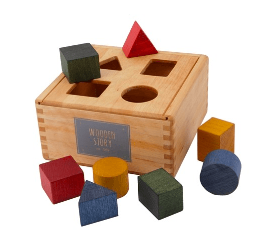 Wooden Story 12 Mths Plus Rainbow Shape Sorter