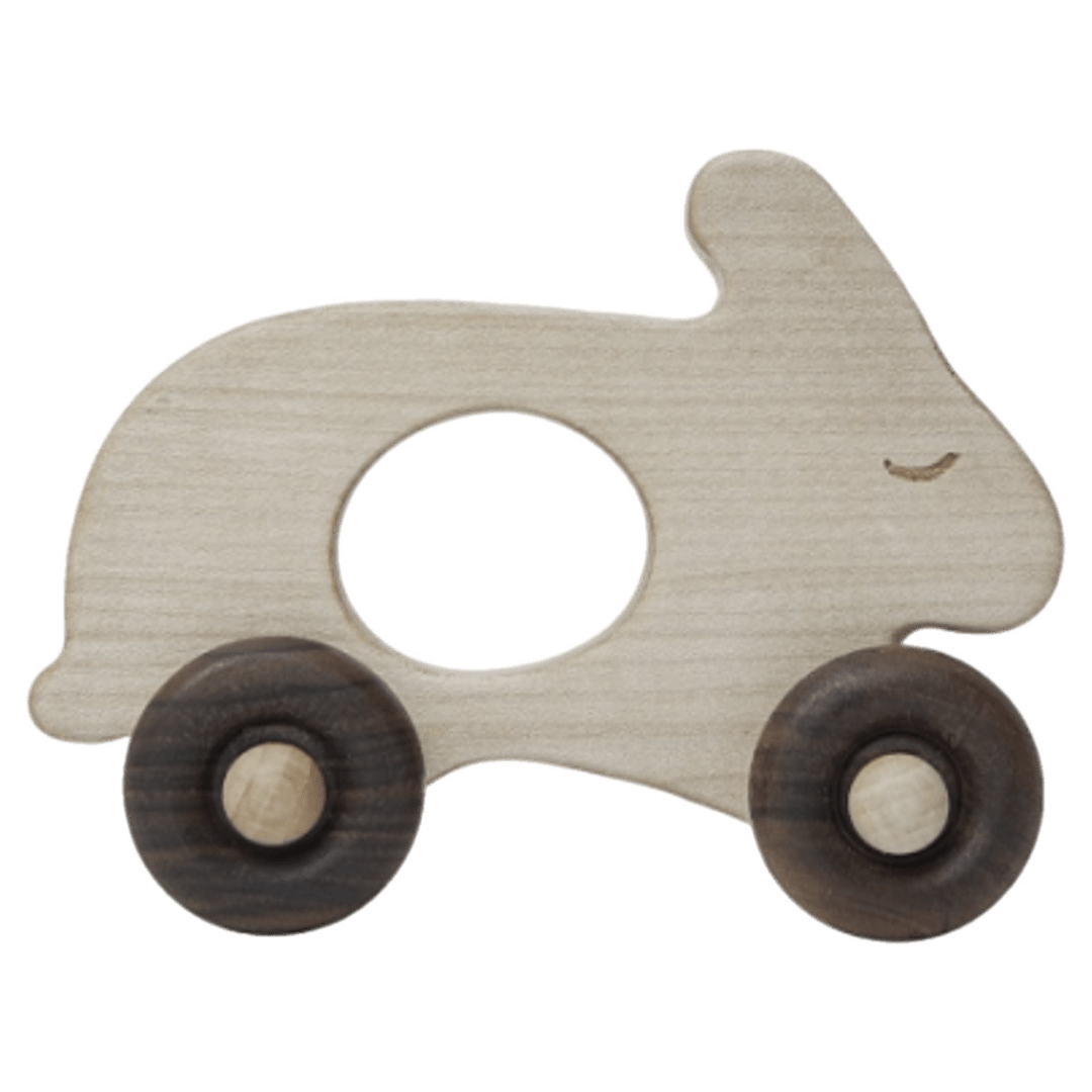 Wooden Story 2 Plus Baby Rabbit Car