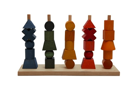Wooden Story 3 Plus Rainbow Stacking Toy