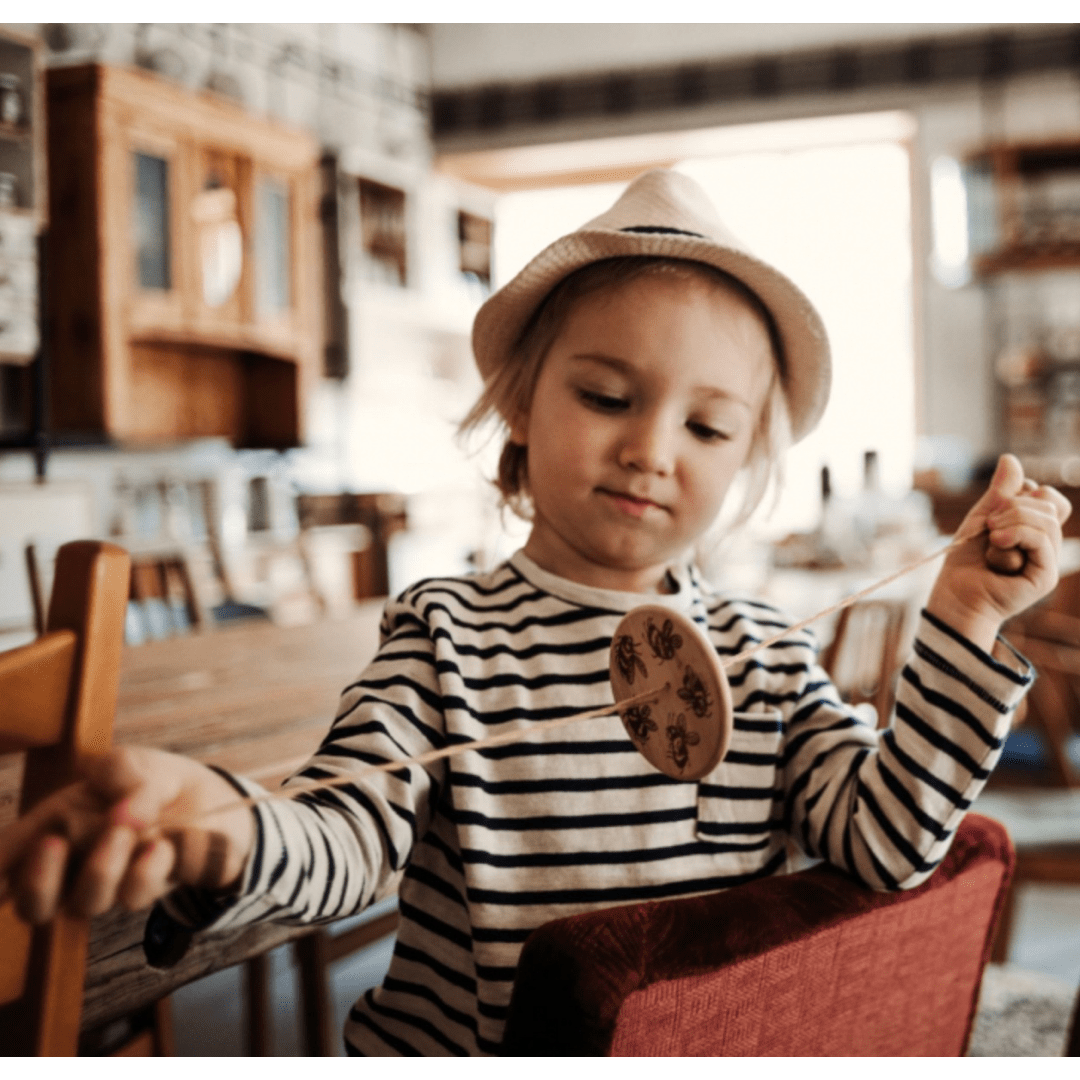 Wooden Story 3 Plus Swirling Spinner Buzz