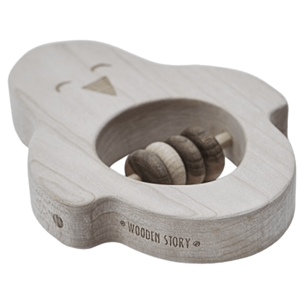 Wooden Story Birth Plus Penguin Rattle
